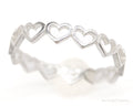 Vintage STE BEE Open Hearts Pattern Sterling Silver Band Ring - Size 8.75 | Jewelry > Rings | Wiccan Center