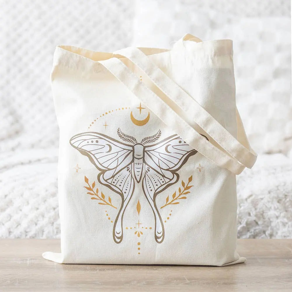 Light Luna Moth Tote Bag | Accessories | Wiccan Center