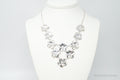 Vintage Italian Designer Paola Valentini Flowers Bib Sterling Silver Necklace | Jewelry > Necklaces > Pendants | Wiccan Center