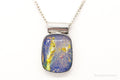 Vintage Large Dichroic Glass Sterling Silver Necklace | Jewelry > Necklaces > Pendants | Wiccan Center