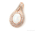 Opal Cubic Zirconia Rose Gold Vermeil Sterling Silver Necklace Pendant | Jewelry > Necklaces > Pendants | Wiccan Center