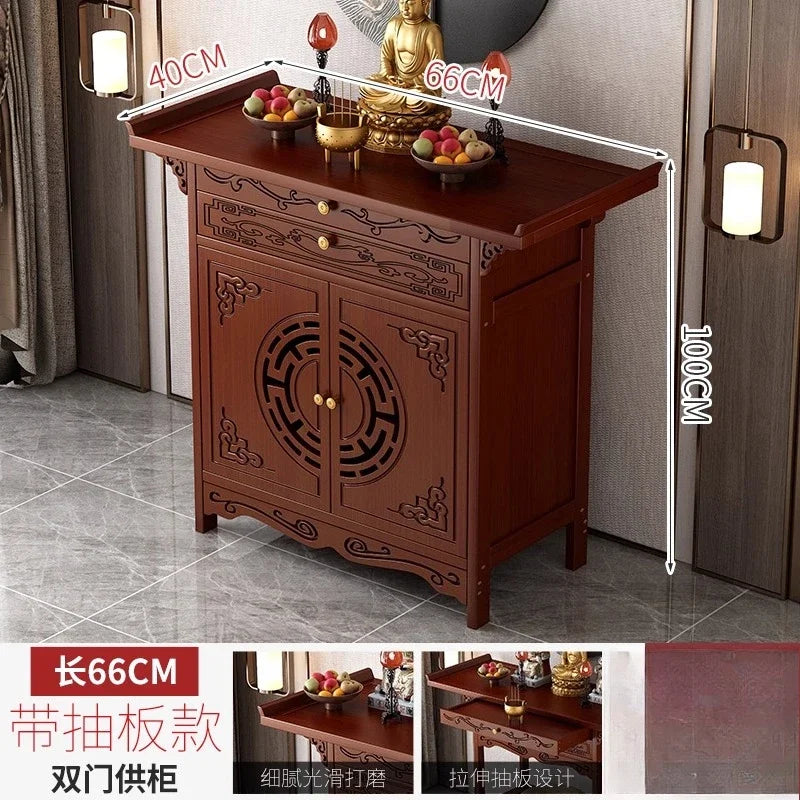 Standing Cabinet Altar – Buddha Table & Home Incense Offering Stand