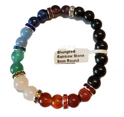 Chakra Shungite Bracelet | Jewelry-Bracelet | Wiccan Center