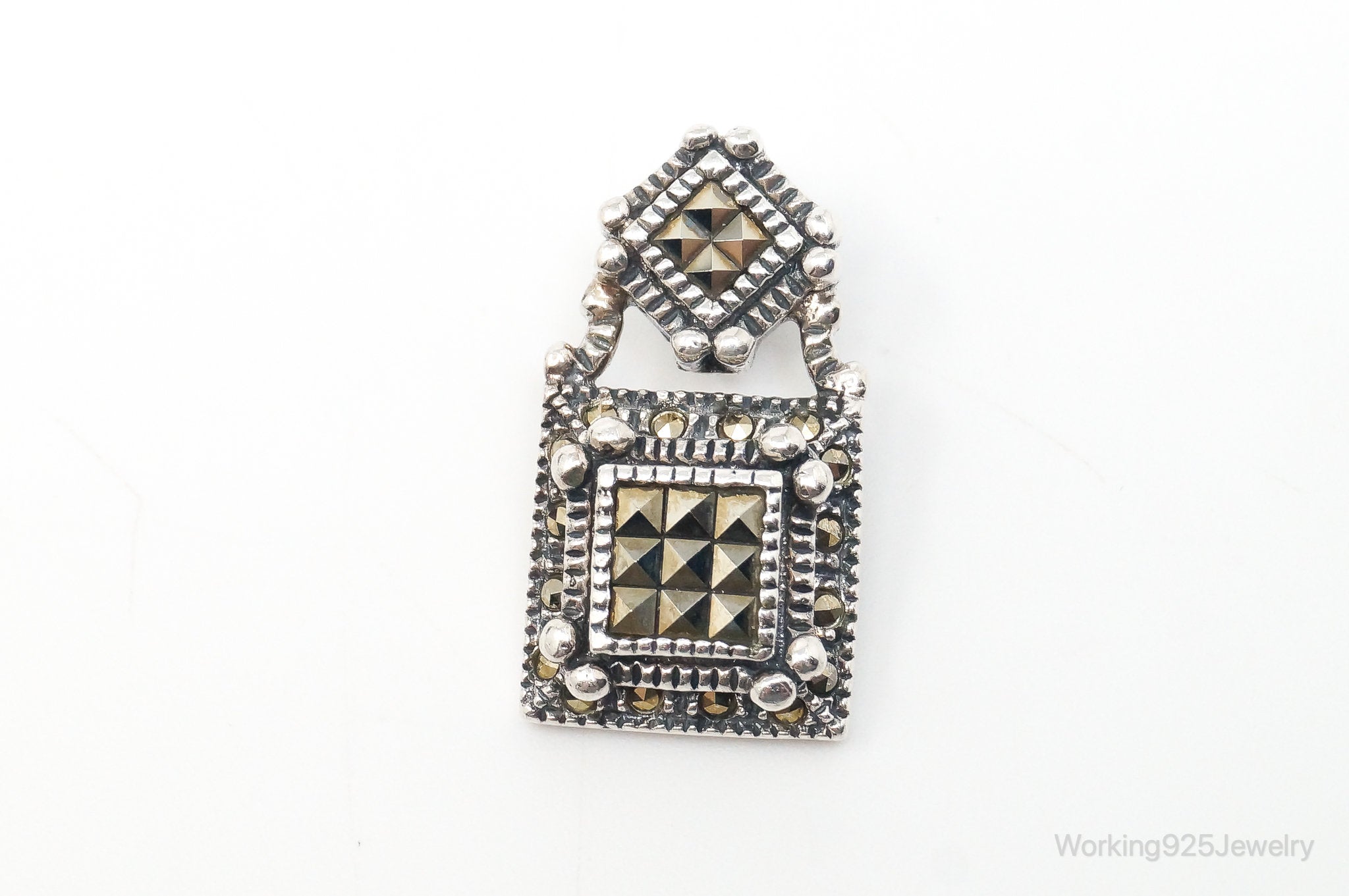 Vintage Judith Jack Marcasite Art Deco Sterling Silver Pendant | Jewelry > Necklaces > Pendants | Wiccan Center