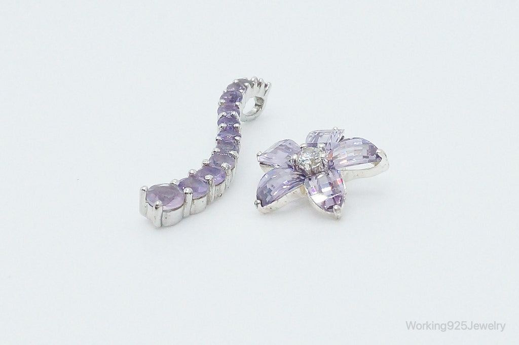 Amethyst Cubic Zirconia Sterling Silver Necklace Pendants | Jewelry > Necklaces > Pendants | Wiccan Center