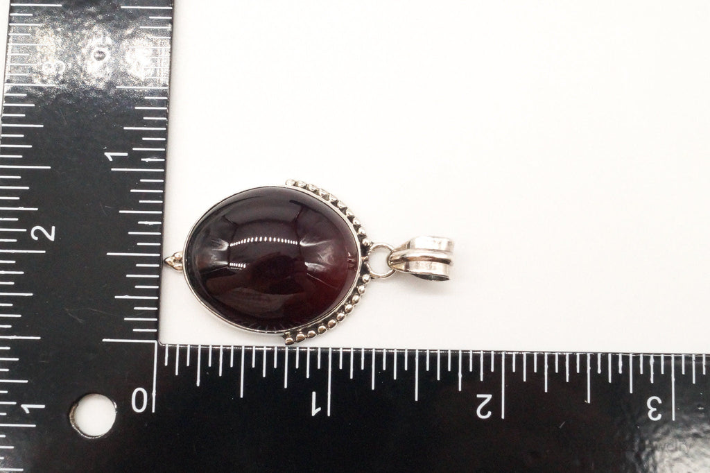 Vintage Large Red Agate Sterling Silver Pendant | Jewelry > Necklaces > Pendants | Wiccan Center