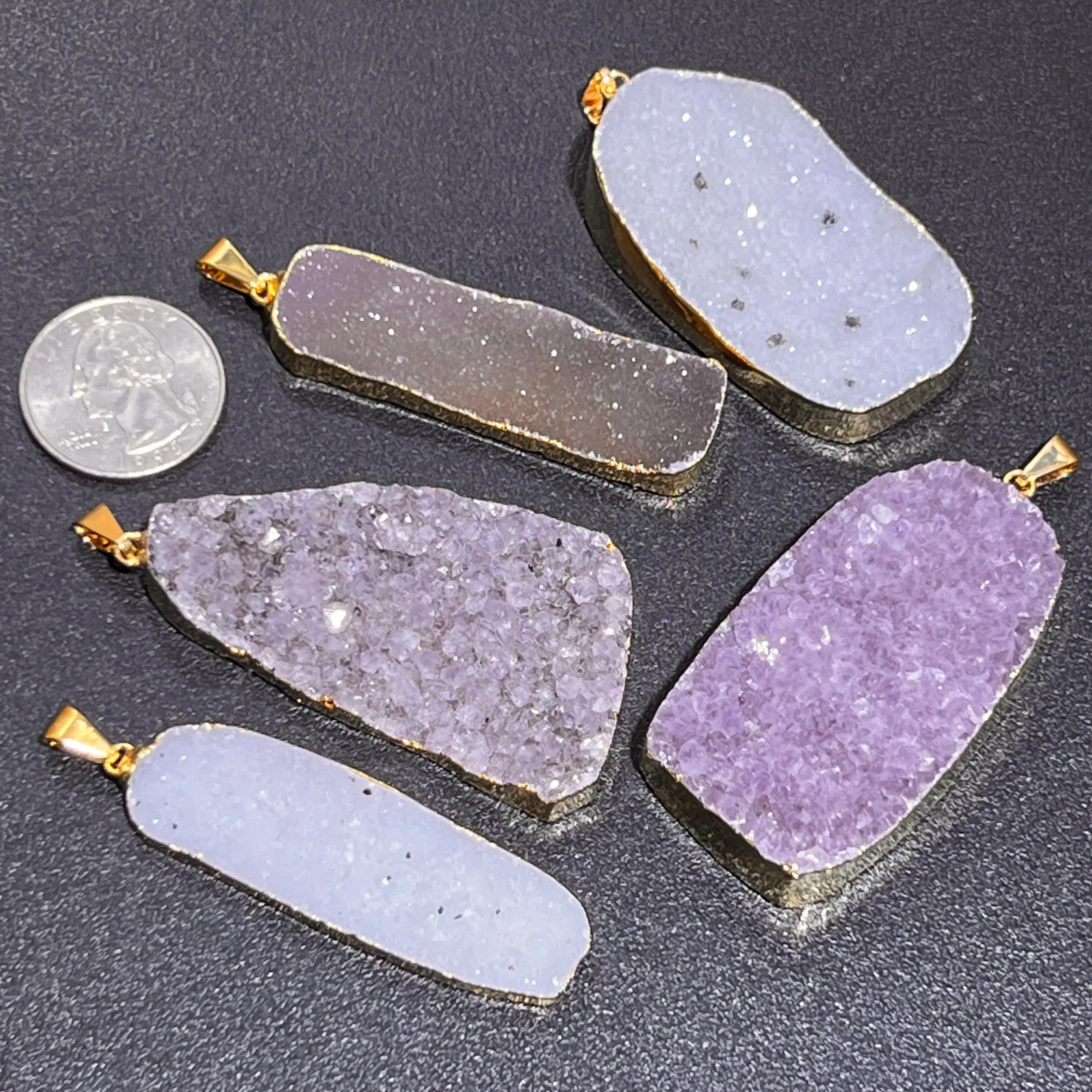 Large Druzy Crystal Statement Pendants (Gold Plated) Wholesale | Craft Supplies & Tools > Beads, Gems & Cabochons > Charms & Pendants > Pendants | Wiccan Center