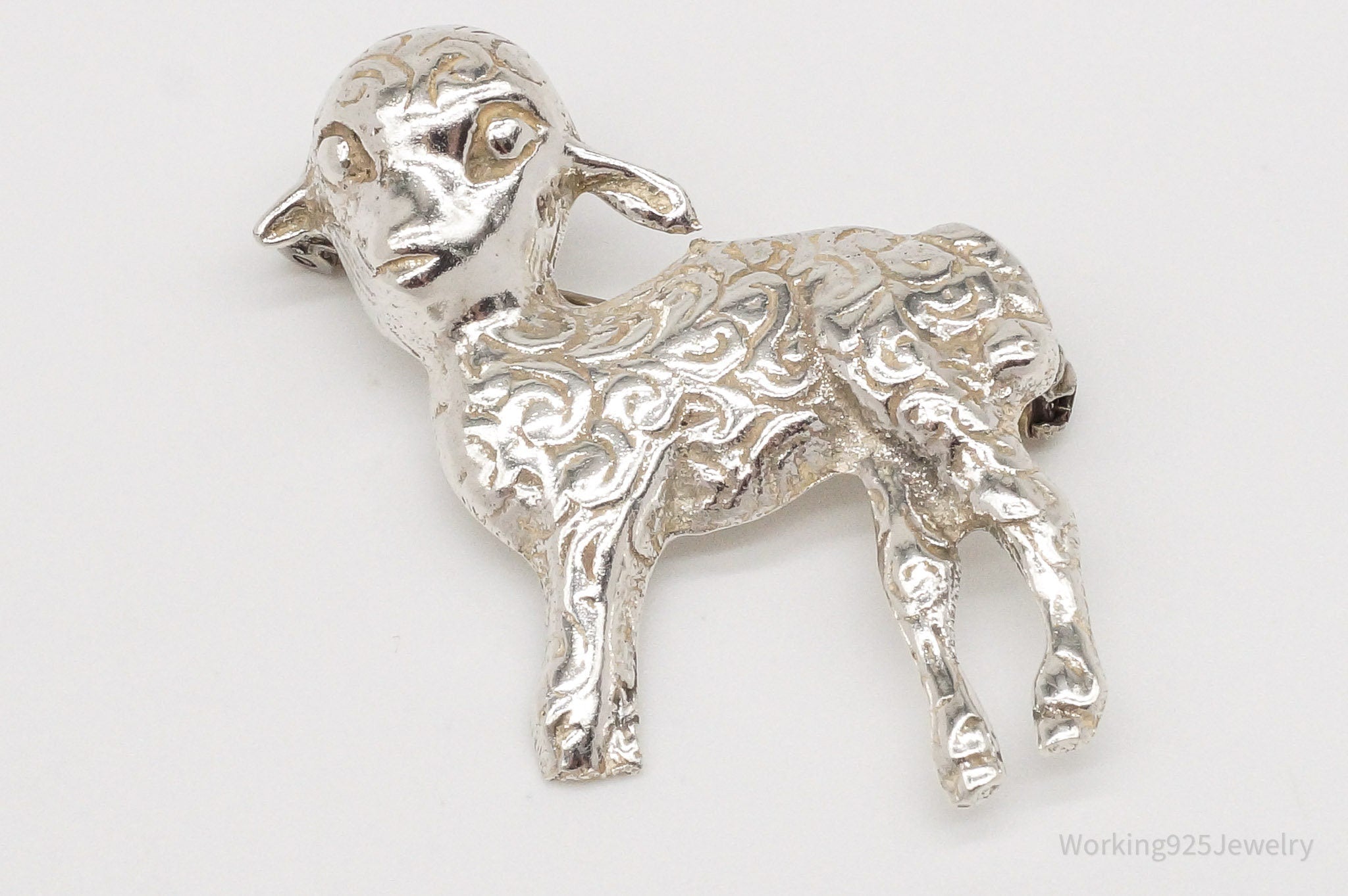 Antique Lamb Sheep Sterling Silver Brooch Pin | Jewelry > Brooches, Pins & Clips | Wiccan Center