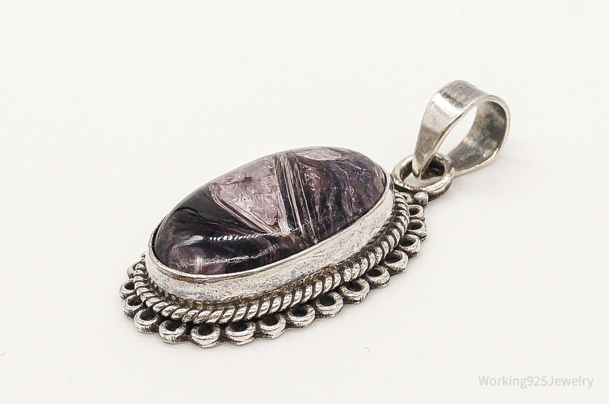 Vintage Large Jasper Sterling Silver Necklace Pendant | Jewelry > Necklaces > Pendants | Wiccan Center