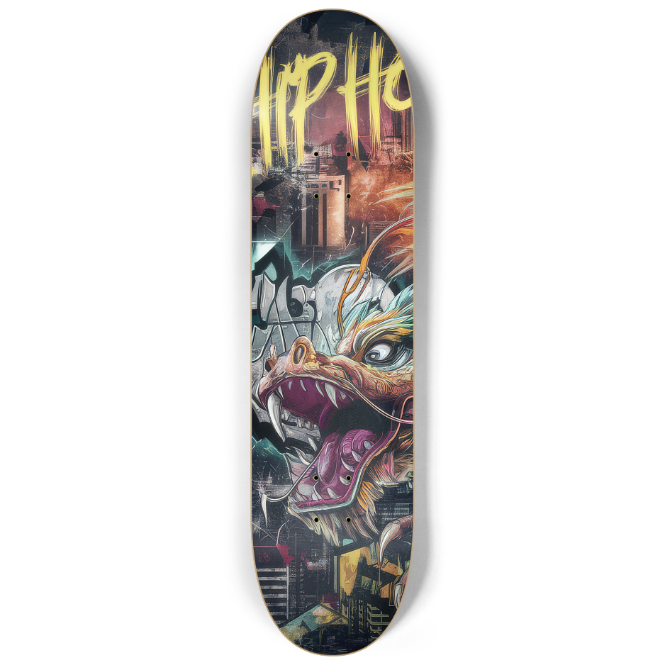 3 Skateboard Series Art - Hip Hop Dragon | Skateboard | Wiccan Center