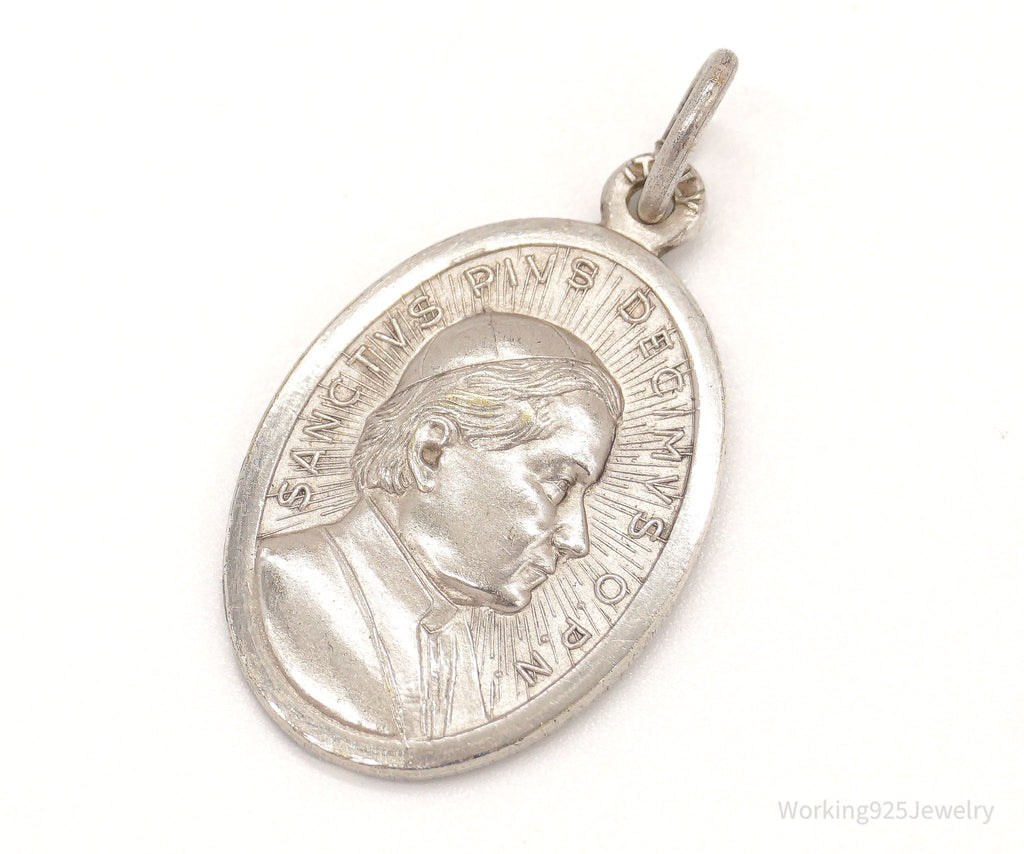 Antique Italian Pope Vatican Sanctvs Pivs Silver Pendant | Jewelry > Necklaces > Pendants | Wiccan Center