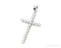 Large Vintage Cubic Zirconia Cross Sterling Silver Necklace Pendant | Jewelry > Necklaces > Pendants | Wiccan Center