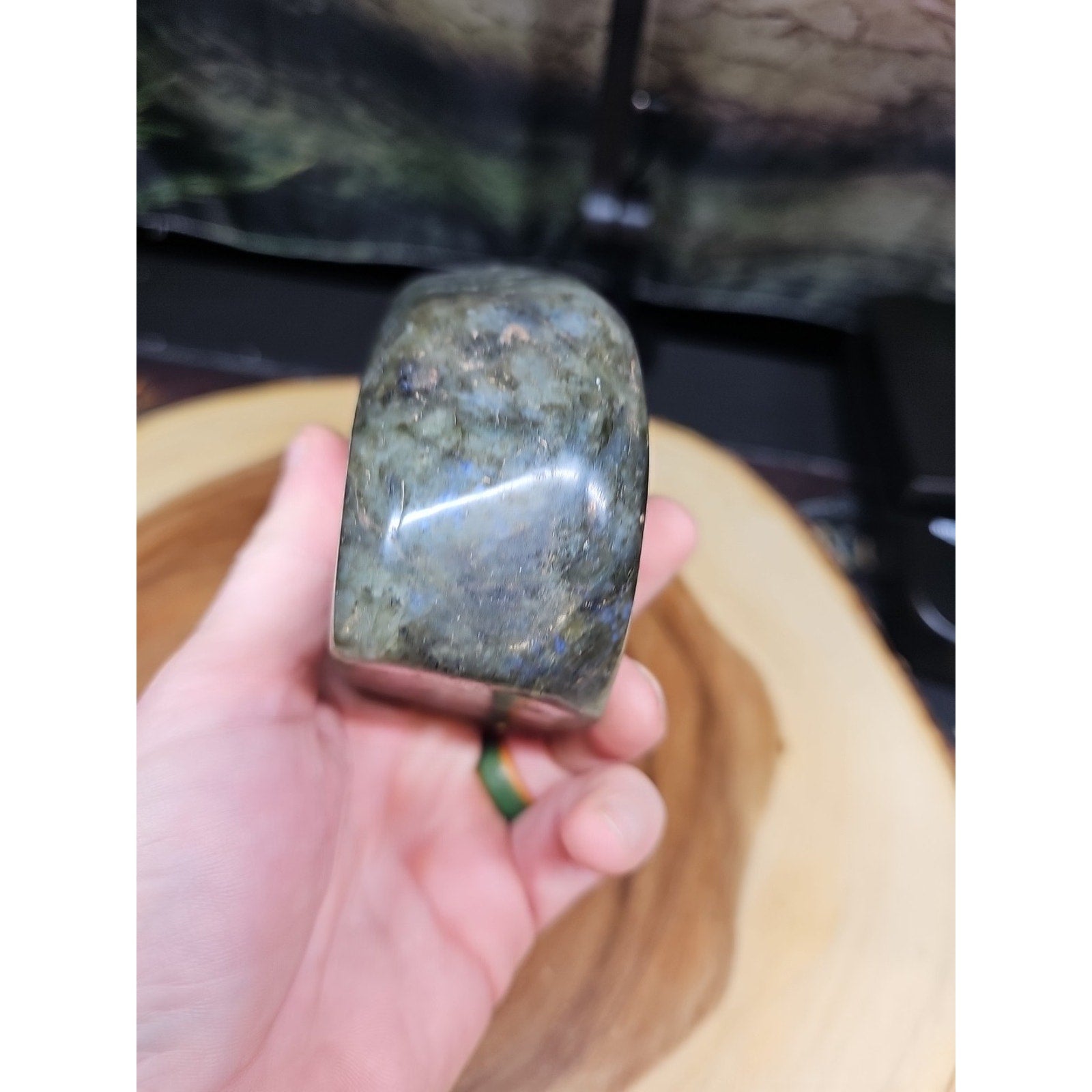 1.45LB 1Pcs Natural Rainbow Labradorite Crystal Spectrolite Stone
