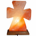 Flat Cross Shaped Salt Lamp - 9" avg. - Cord, Bulb, Dimmer | | Wiccan Center