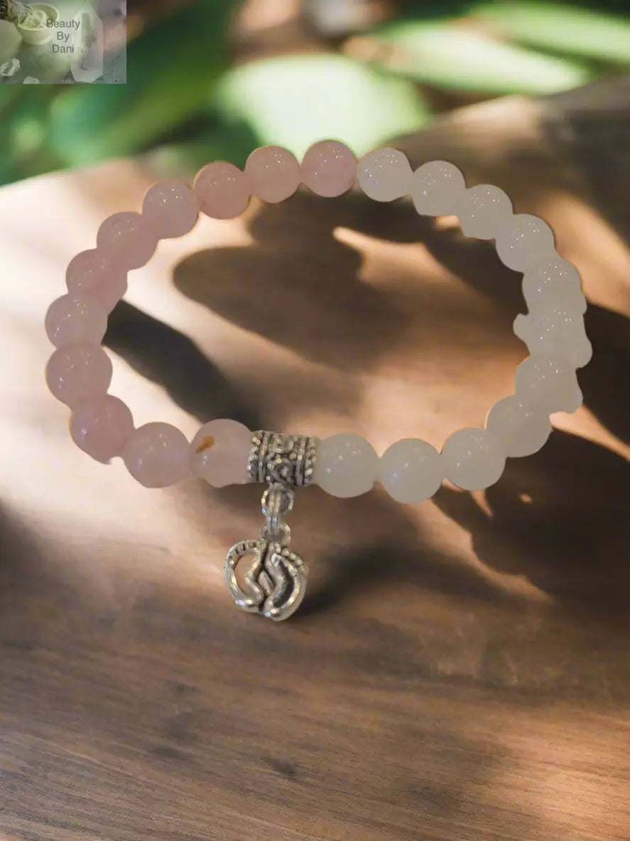 Rose Quartz and Moonstone Healing Bracelet