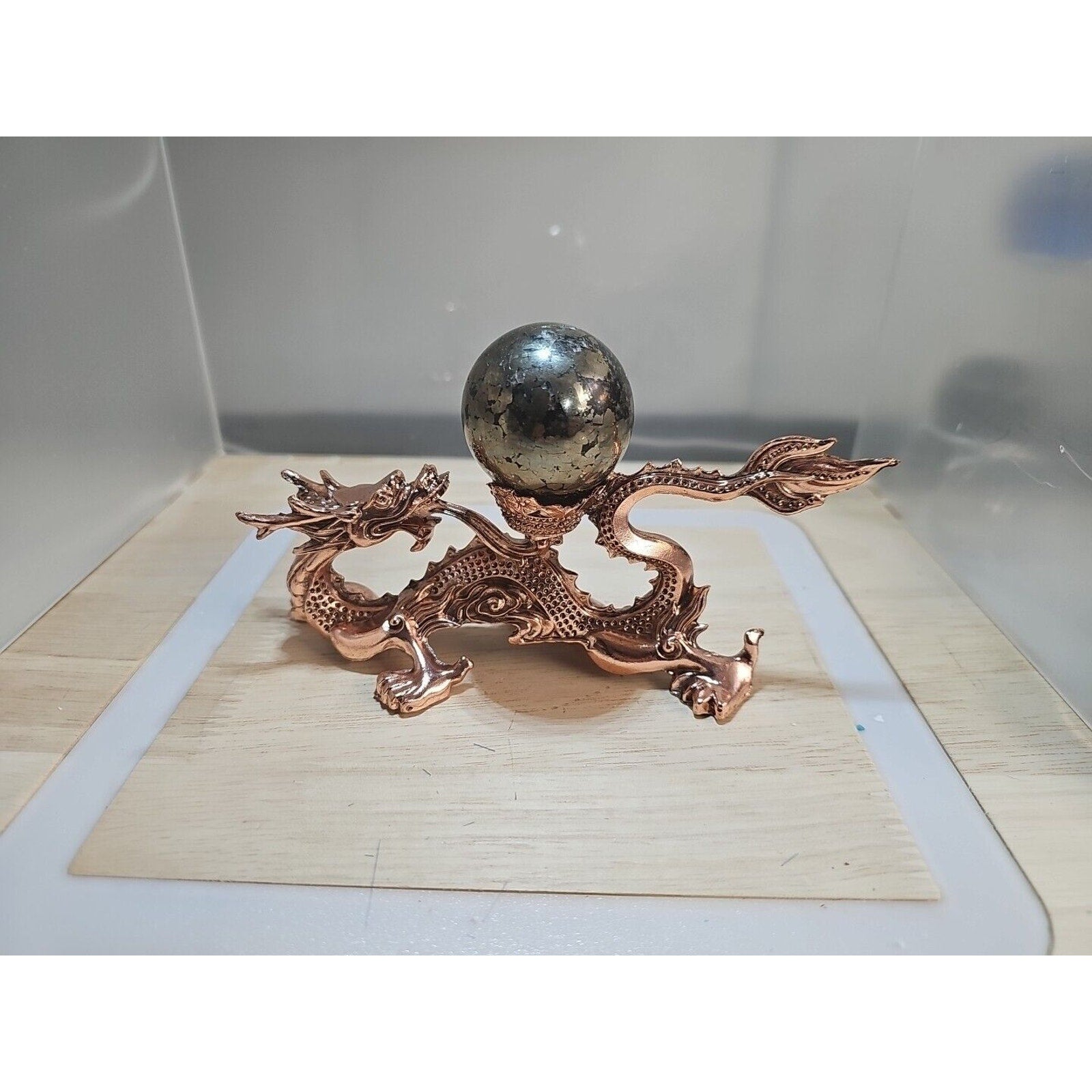 Chalcopyrite Crystal Sphere — 187g, Carved Quartz Ball for Reiki Healing | CrystalCloud Company | Crystal Spheres & Eggs | Wiccan Center