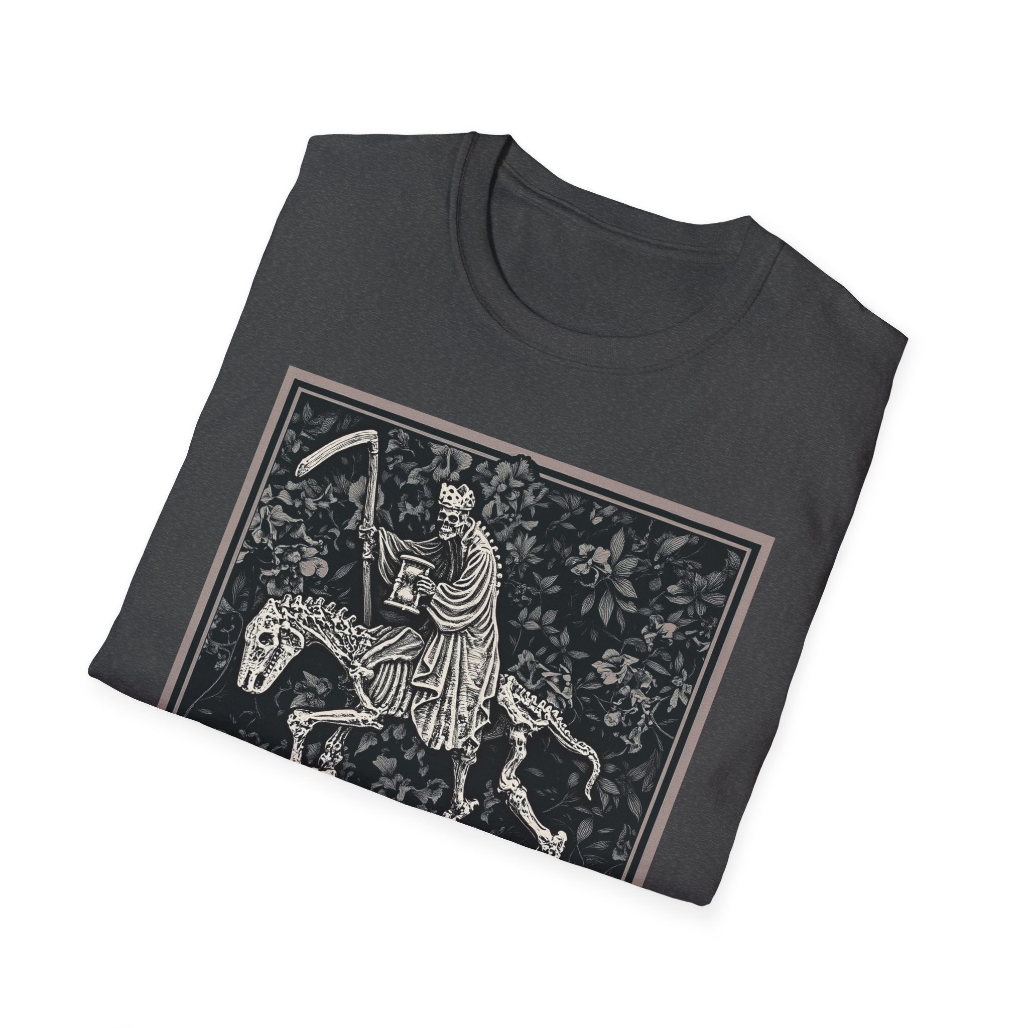 Triumph of Death Shirt | Grim Reaper Tee by Dellamorte | Four Horsemen Memento Mori Halloween Art T-Shirt | Dark Medieval Gothic Apparel