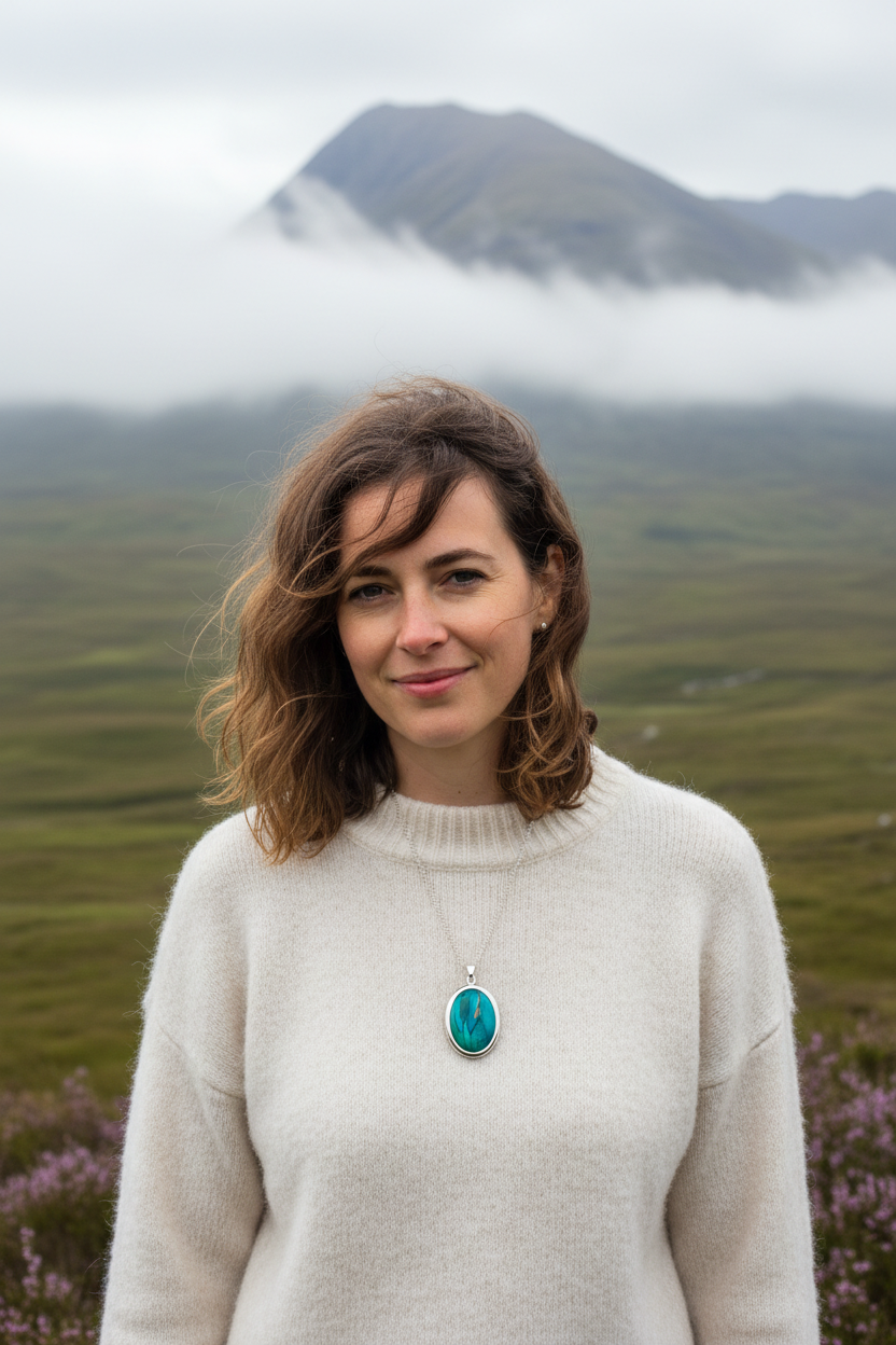 Heathergems Scottish Highlands Necklace - Handmade in Scotland | Pendant | Wiccan Center