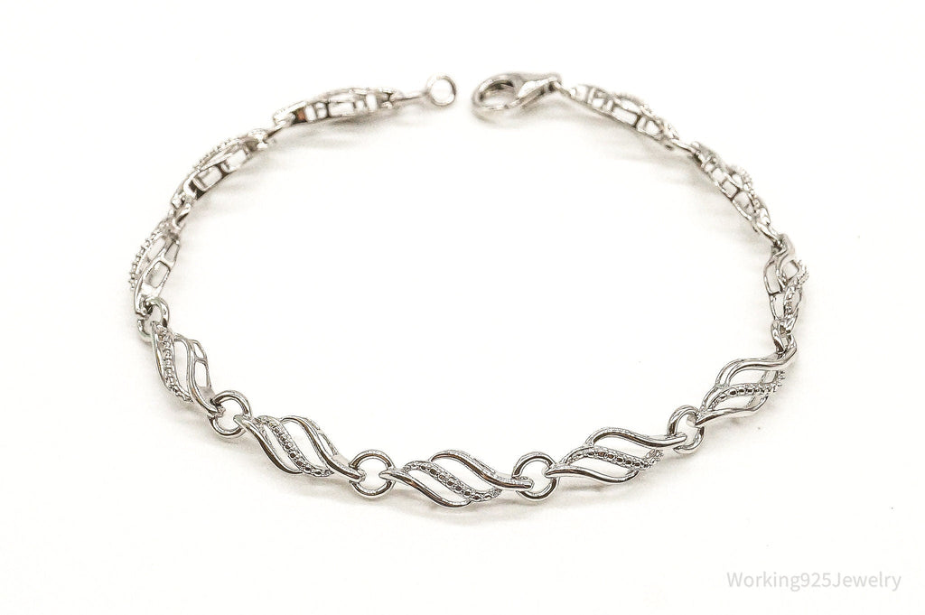 Designer JWBR Single Diamond Linked Sterling Silver Bracelet | Jewelry > Bracelets | Wiccan Center