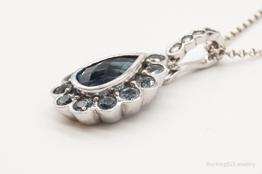 Vintage Blue Topaz Sterling Silver Necklace | Jewelry > Necklaces > Pendants | Wiccan Center