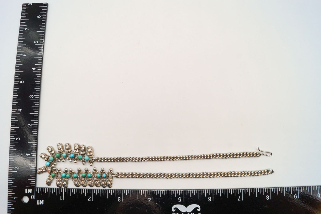 Handmade Vintage Native American Unsigned Turquoise Silver Necklace | Jewelry > Necklaces > Pendants | Wiccan Center
