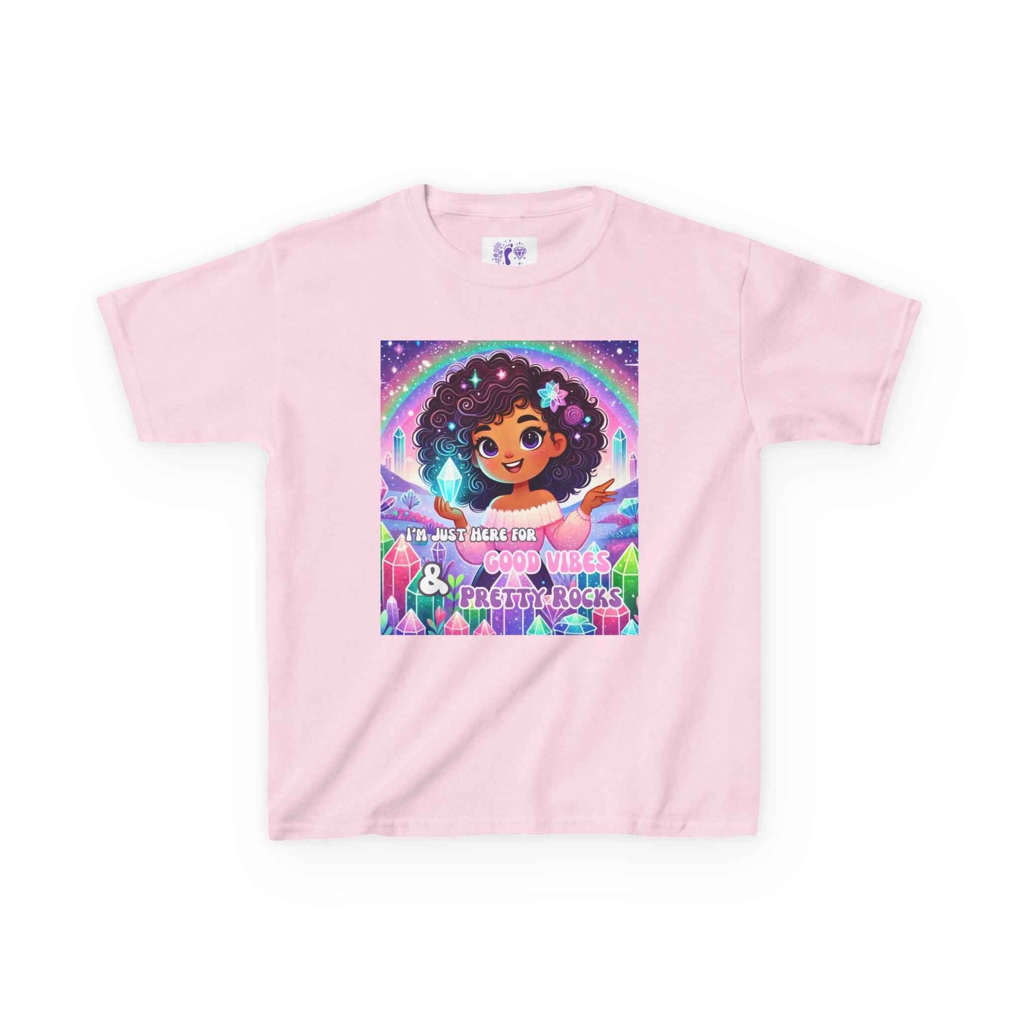 Kids TShirt 'I'm Just Here for Good Vibes and Pretty Rocks' | Kids clothes | Wiccan Center