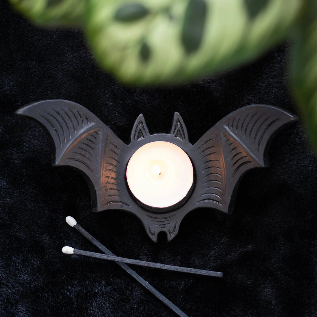 Gothic Bat Tealight Candle Holder | | Wiccan Center
