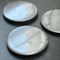 Black Shungite Polished Coaster (3.5 Inch) Circle Plate Polished Carving Russian Mineralized Carbon | Home & Living > Home Decor > Home Accents > Rocks & Geodes | Wiccan Center
