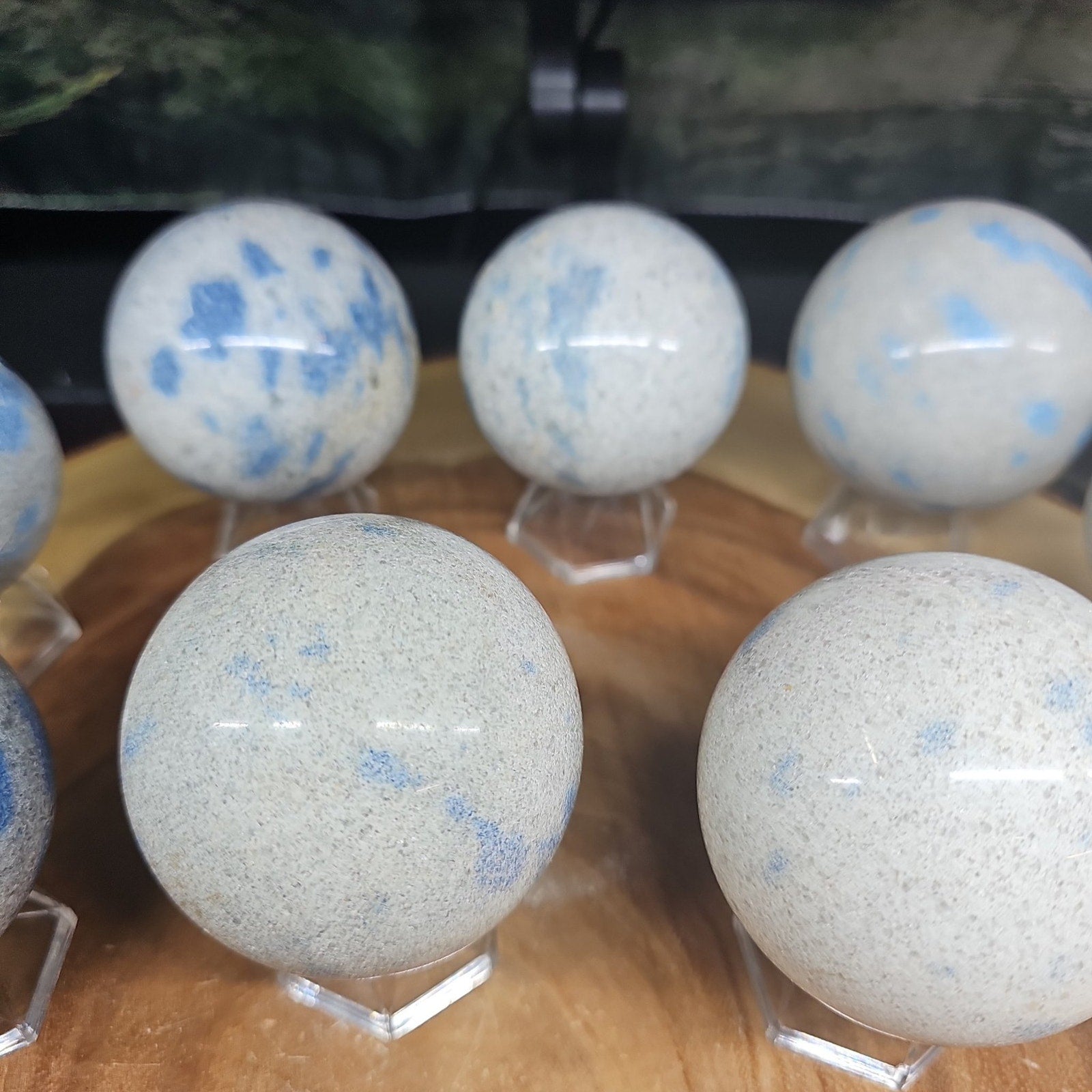 Lazurite Crystal Quartz sphere | Crystal Spheres & Eggs | Wiccan Center