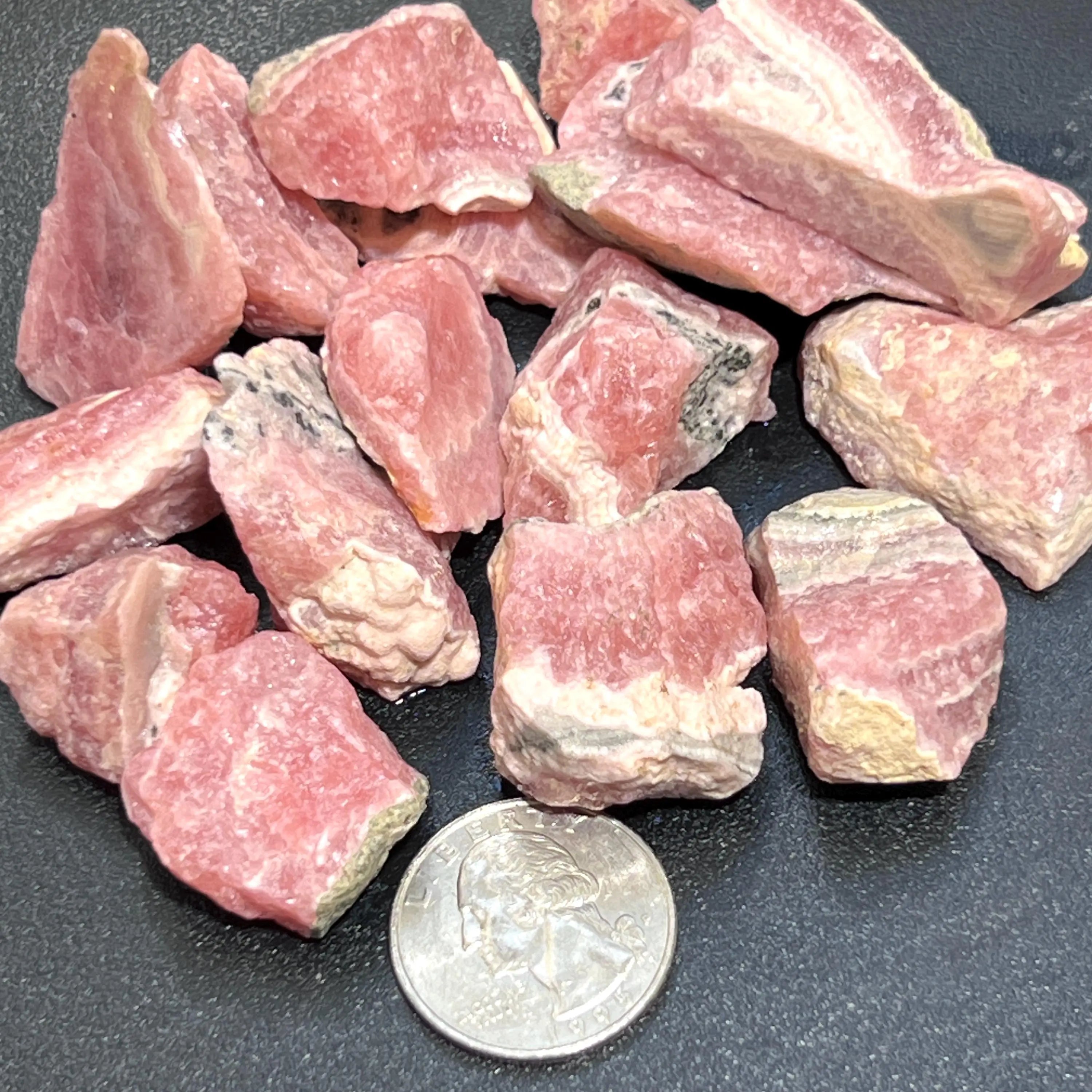 Pink Rhodochrosite Rough Raw (By The Piece Or Pound) Gemstone Supply Wholesale Lot | Home & Living > Home Decor > Home Accents > Rocks & Geodes | Wiccan Center