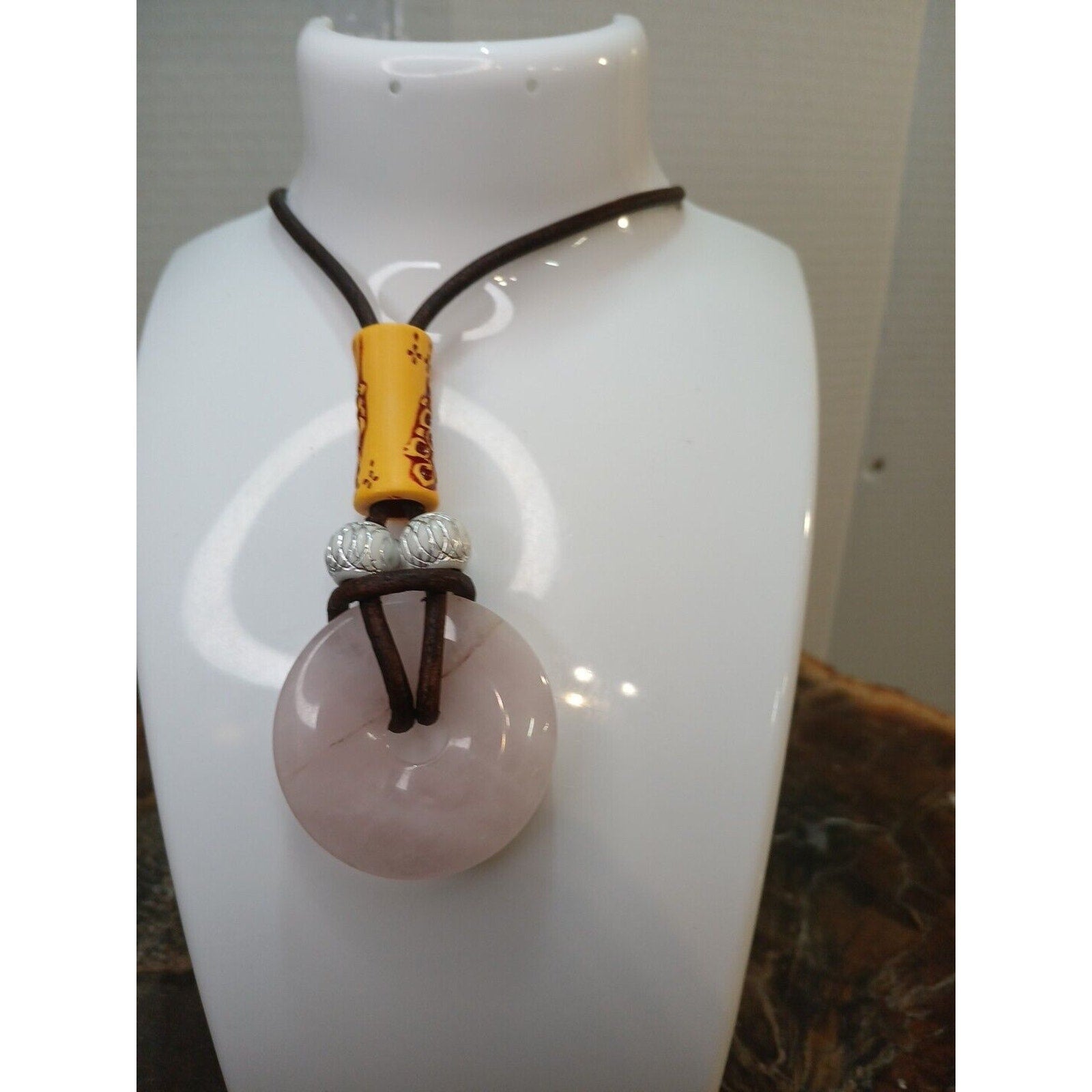 Rose Quartz Pendant Necklace — Handcrafted Natural Stone | CrystalCloud Company
