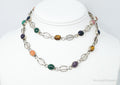 Vintage Modernist Multi Gem Sterling Silver Necklace | Jewelry > Necklaces > Pendants | Wiccan Center