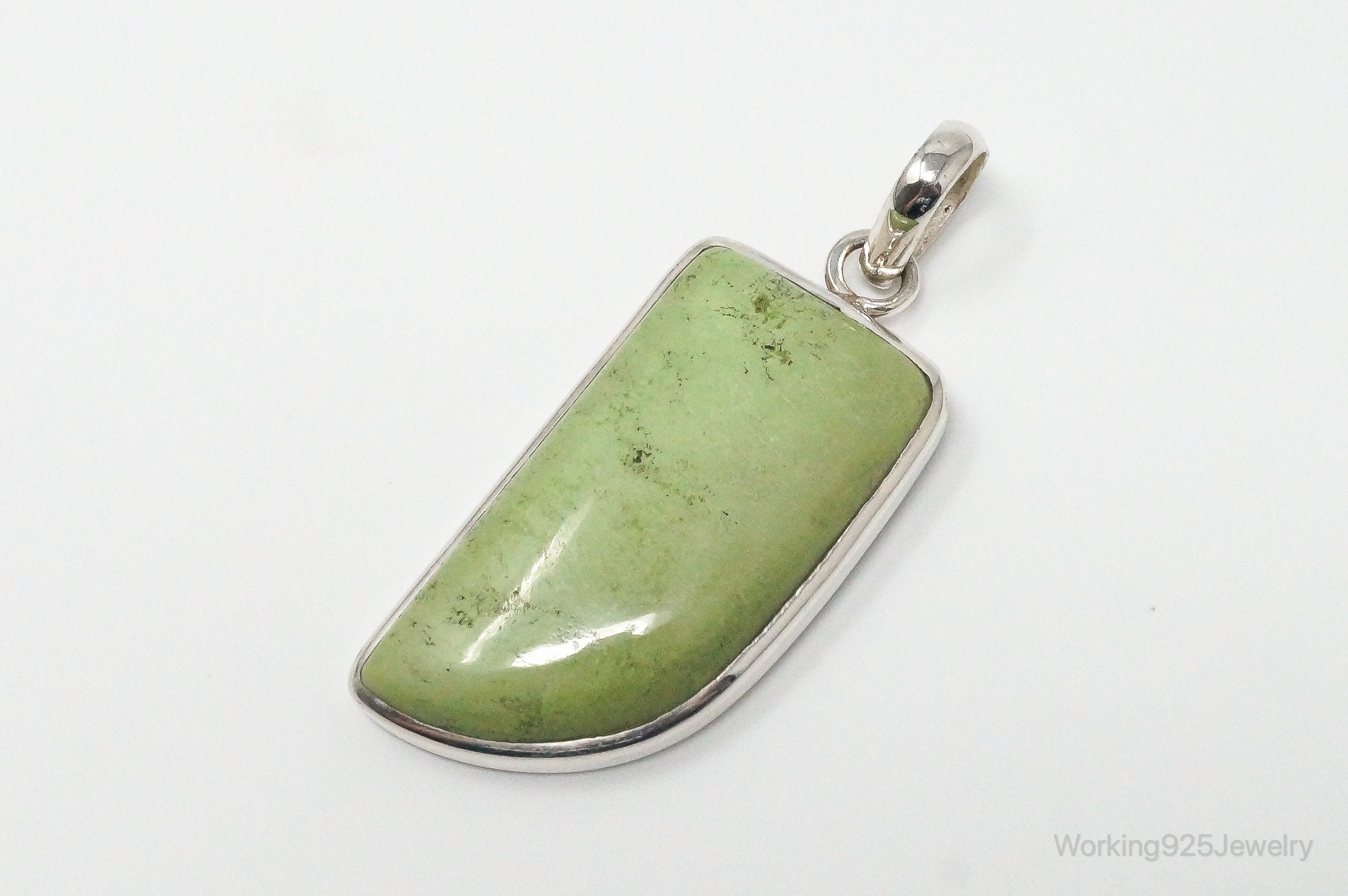 Large Designer Supreme Jewelers Green Turquoise Sterling Silver Necklace Pendant | Jewelry > Necklaces > Pendants | Wiccan Center