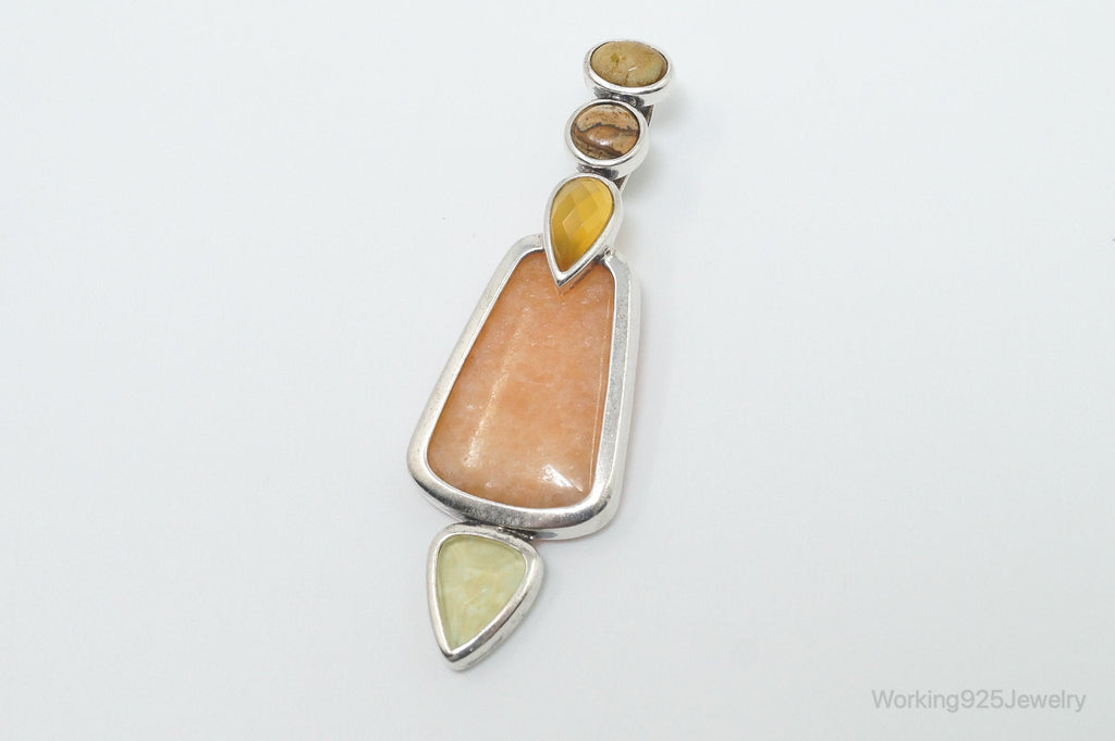 Vintage Designer Whitney Kelly Multi Gem Sterling Silver Pendant | Jewelry > Necklaces > Pendants | Wiccan Center