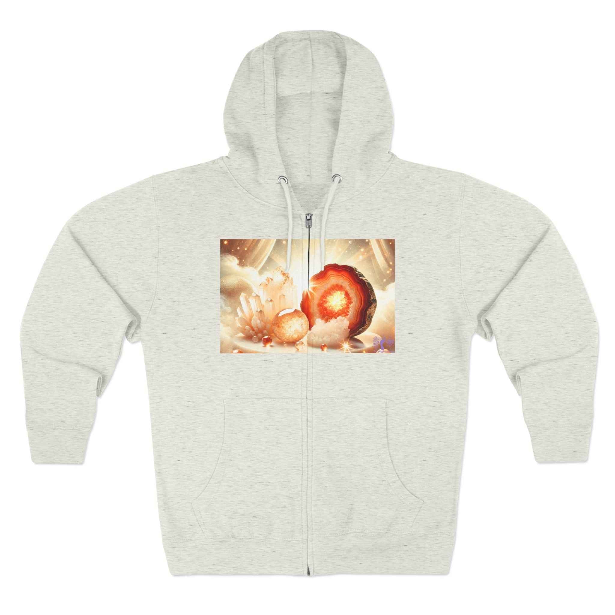 Warm Geode Zipped Hooded Sweater | Hoodie | Wiccan Center