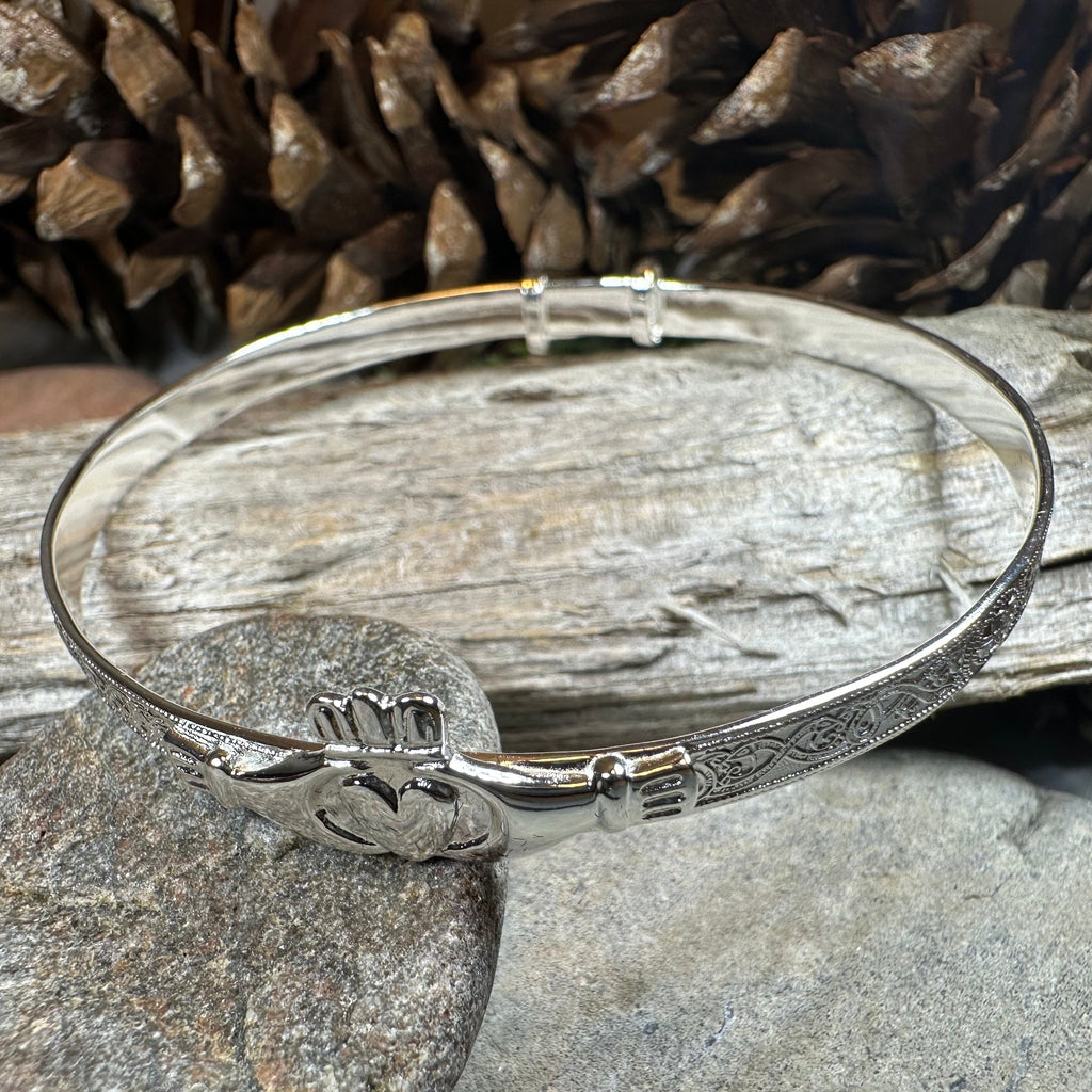 Old World Style Claddagh Bracelet in Sterling Silver | Bracelet | Wiccan Center