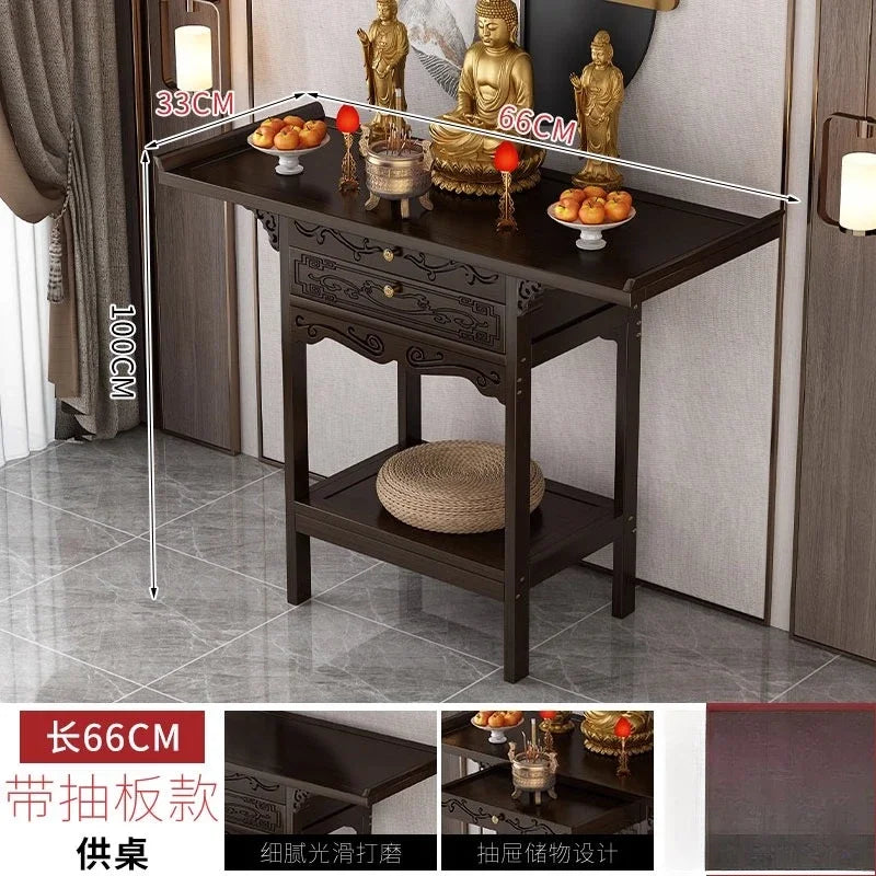 Standing Cabinet Altar – Buddha Table & Home Incense Offering Stand