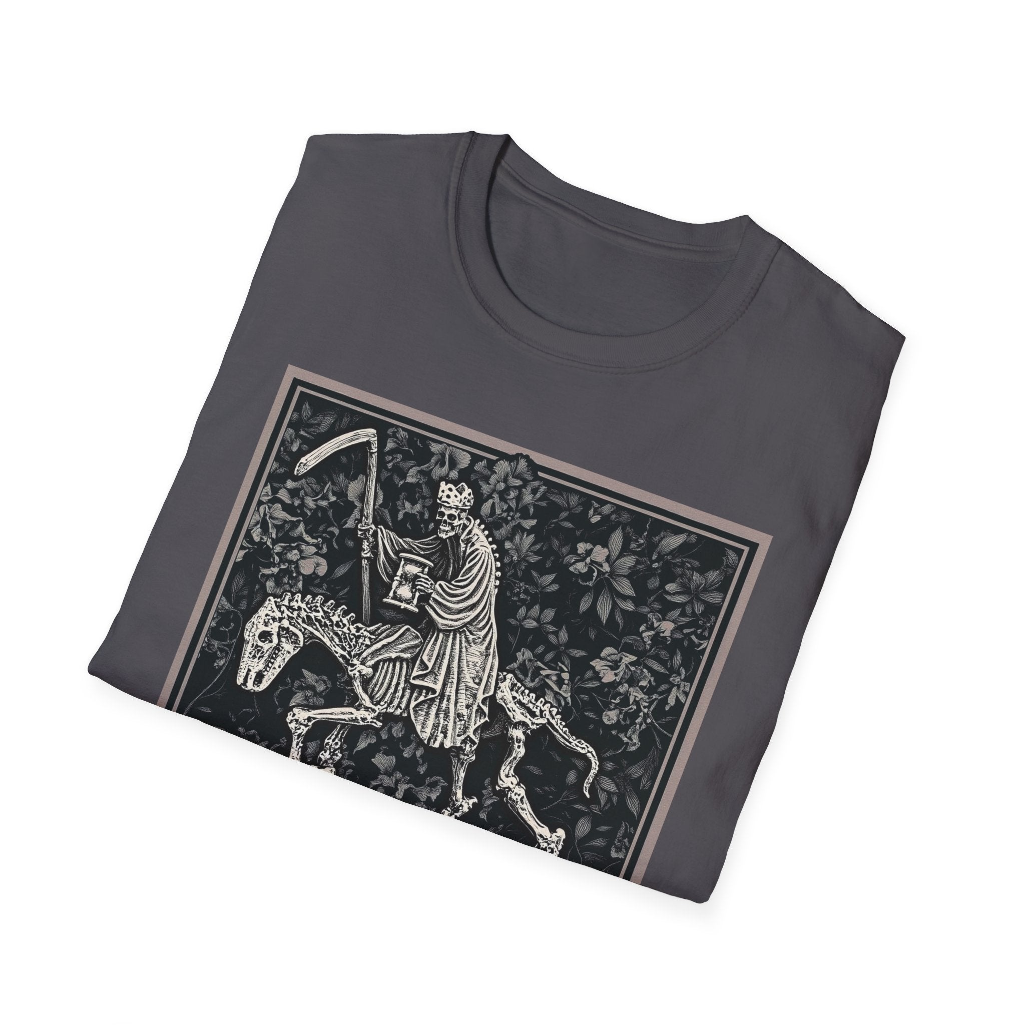Triumph of Death Shirt | Grim Reaper Tee by Dellamorte | Four Horsemen Memento Mori Halloween Art T-Shirt | Dark Medieval Gothic Apparel