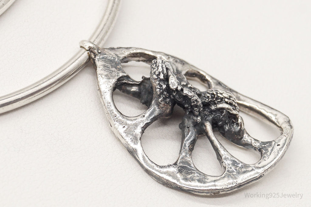 Unique RARE Vintage Cotter Brutalist Silver Necklace | Jewelry > Necklaces > Pendants | Wiccan Center