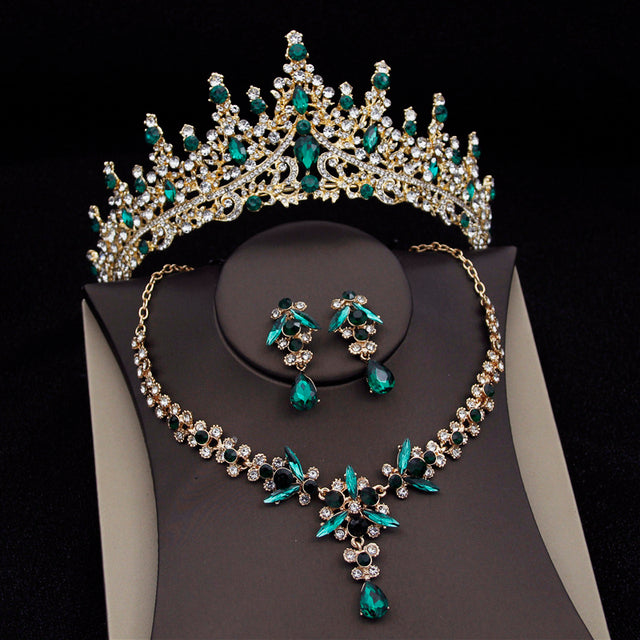 Royal Queen Bridal Jewelry Sets For Women Luxury Tiaras Crow | 0 | Wiccan Center