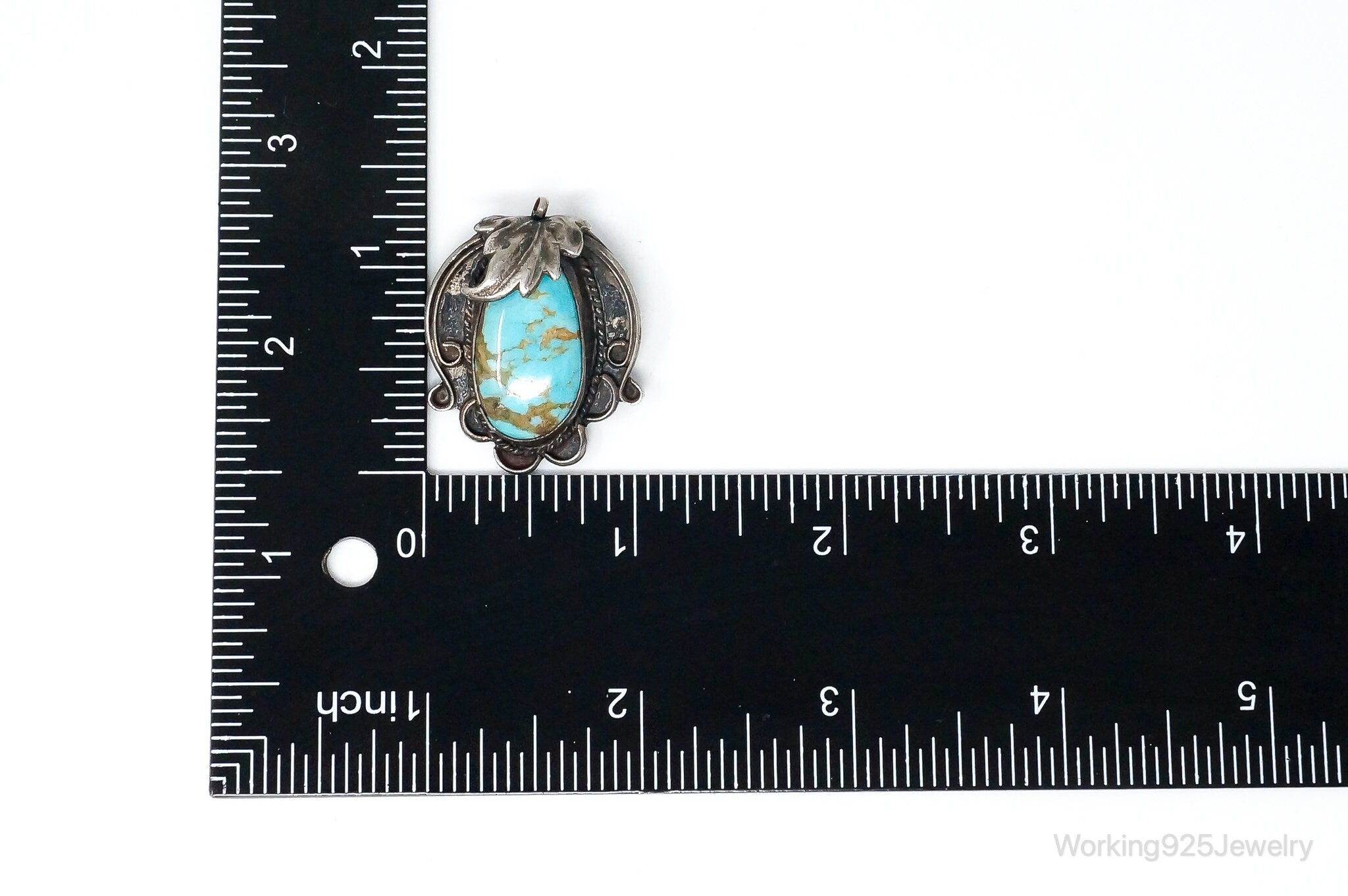 Vintage Native American Unsigned Turquoise Sterling Silver Pendant Brooch Pin | Jewelry > Necklaces > Pendants | Wiccan Center