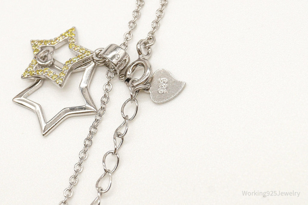 Designer Ryze Cubic Zirconia Stars Sterling Silver Necklace | Jewelry > Necklaces > Pendants | Wiccan Center