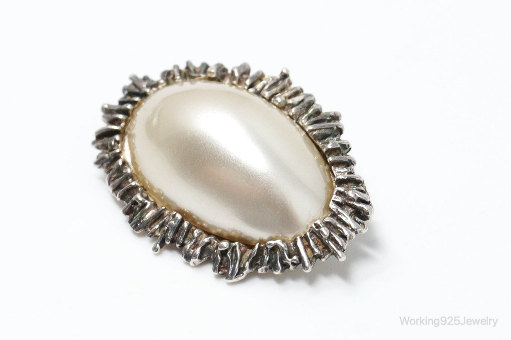 Rare Vintage Astrid Holthe Pearl Sterling Silver Brooch Pin | Jewelry > Brooches, Pins & Clips | Wiccan Center