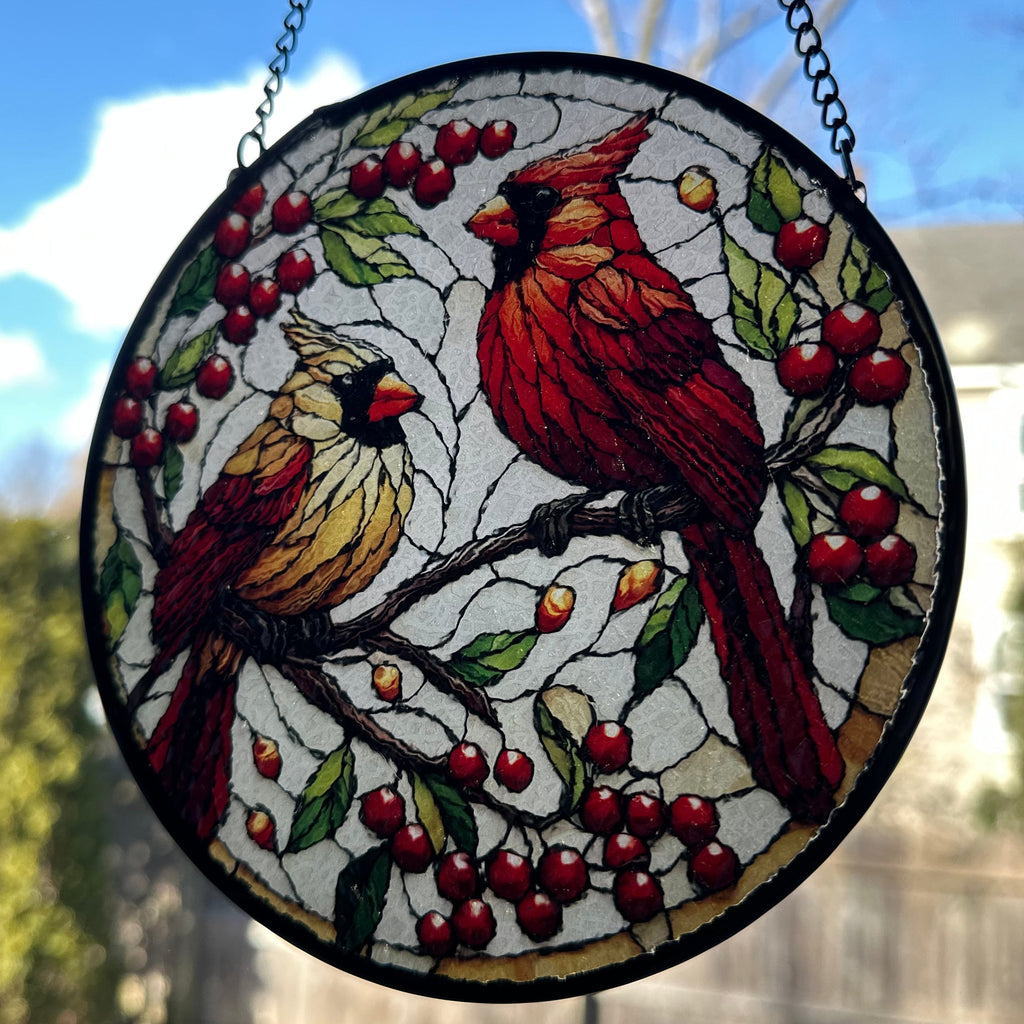 Always Near Cardinal Couple Suncatcher | Gifts | Wiccan Center