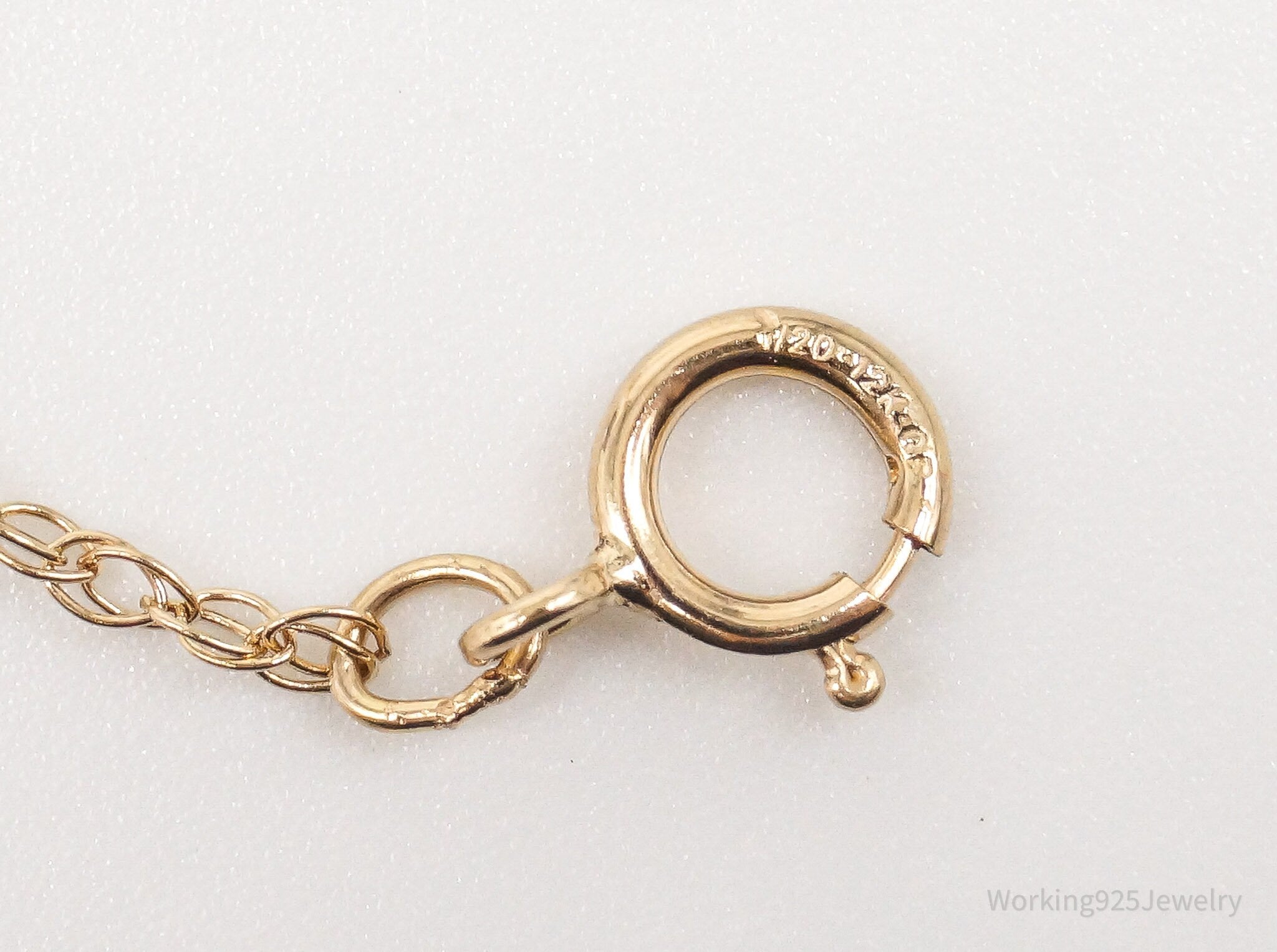 Vintage 14K Gold Filled Angel Chainlink Necklace | Jewelry > Necklaces > Pendants | Wiccan Center