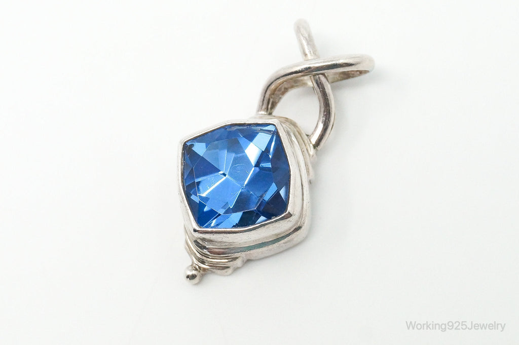 Vintage Bali Designer SARDA Blue Topaz Sterling Silver Pendant | Jewelry > Necklaces > Pendants | Wiccan Center