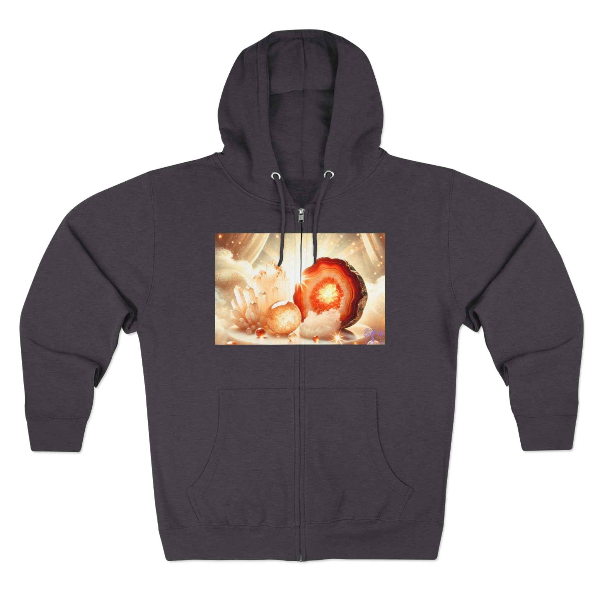 Warm Geode Zipped Hooded Sweater | Hoodie | Wiccan Center