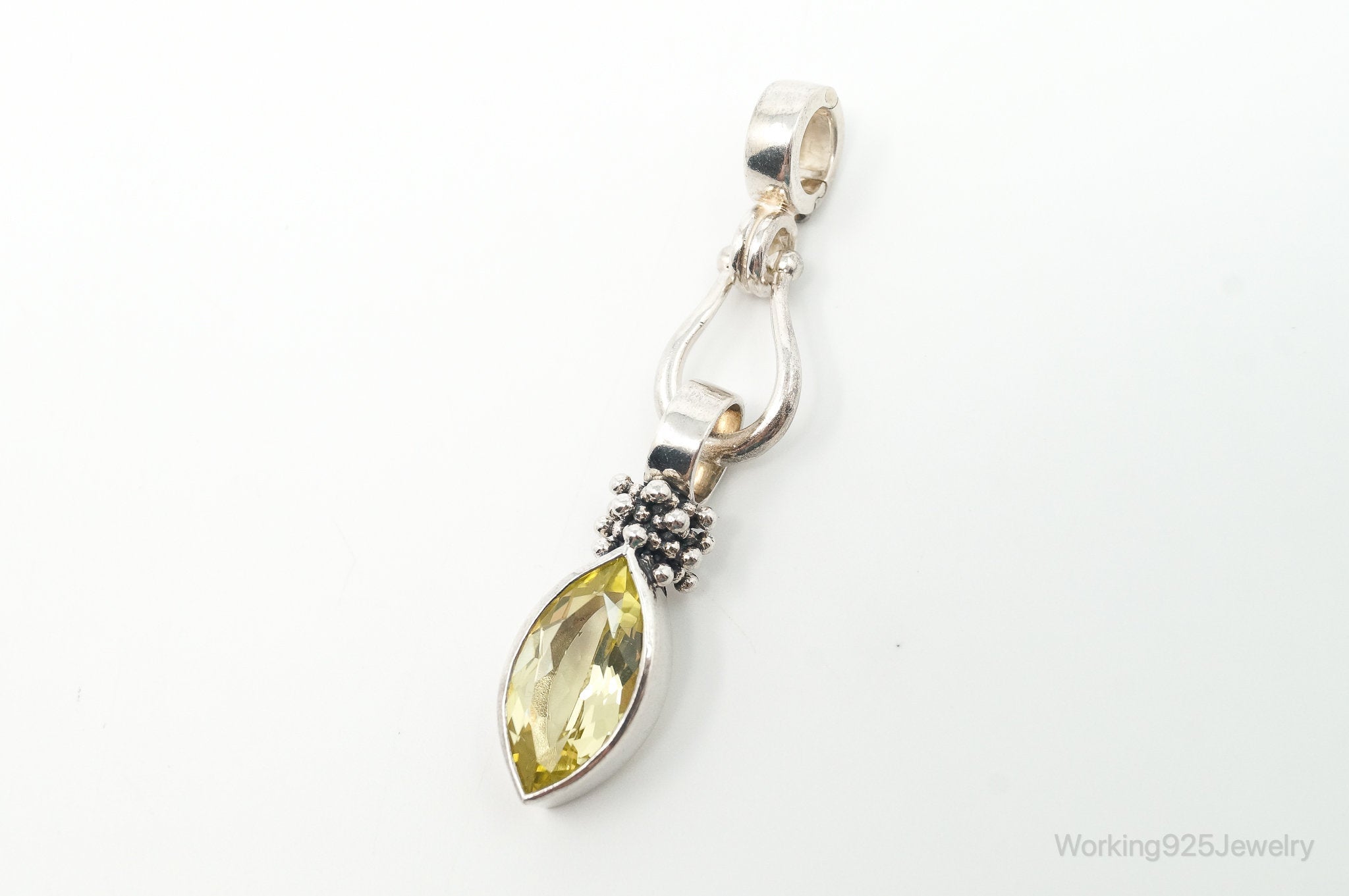 Designer Michael Dawkins Citrine Granulated Sterling Silver Necklace Pendant | Jewelry > Necklaces > Pendants | Wiccan Center