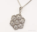 Antique Vintage Faux Diamonds Snowflake Sterling Silver Necklace | Jewelry > Necklaces > Pendants | Wiccan Center