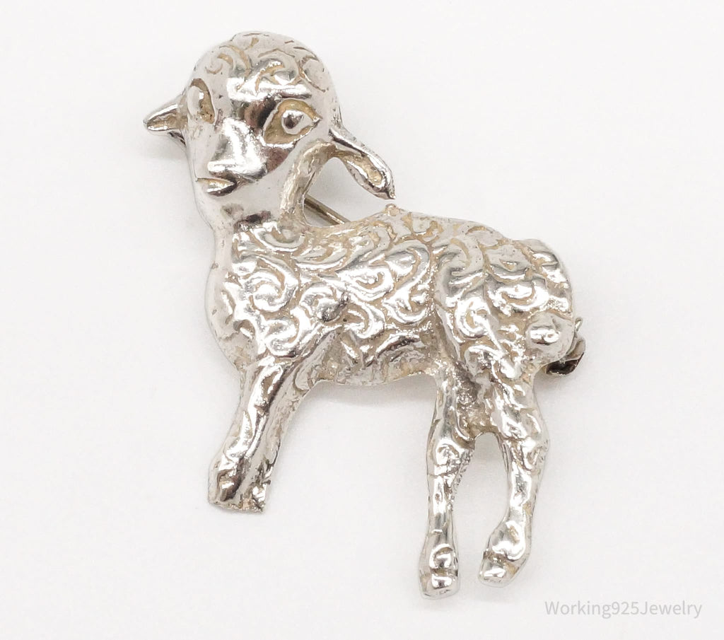 Antique Lamb Sheep Sterling Silver Brooch Pin | Jewelry > Brooches, Pins & Clips | Wiccan Center